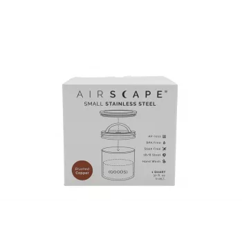 Airscape Stainless Steel Aroma Canister Small, Brushed Copper