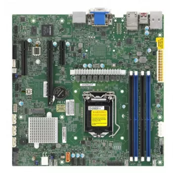 Supermicro X12SCZ-QF Micro ATX mātesplate, Intel C252, LGA 1200, DDR4, divi Gigabit LAN, IPMI