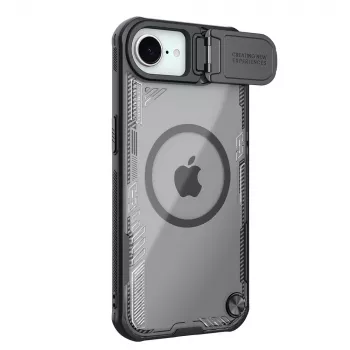 Nillkin Iceblade Prop Magnetic Case ar objektīva vāciņu un statīvu iPhone 16e - Melns