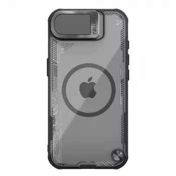 Nillkin Iceblade Prop Magnetic Case ar objektīva vāciņu un statīvu iPhone 16e - Melns