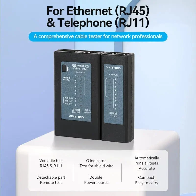 VENTION KEFB0 RJ45 tīkla kabeļu testeris