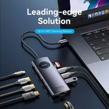 VENTION USB-C 10-in-1 Docking Station 8K 30Hz 100W PD with LED Display