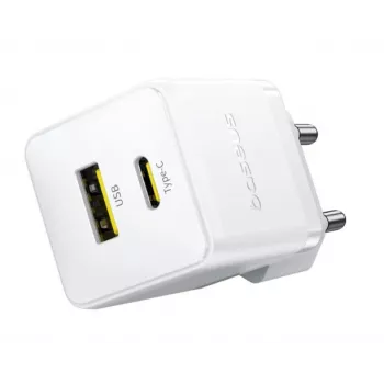 Baseus Palm 30W USB-C USB-A Wall Charger White EU Plug