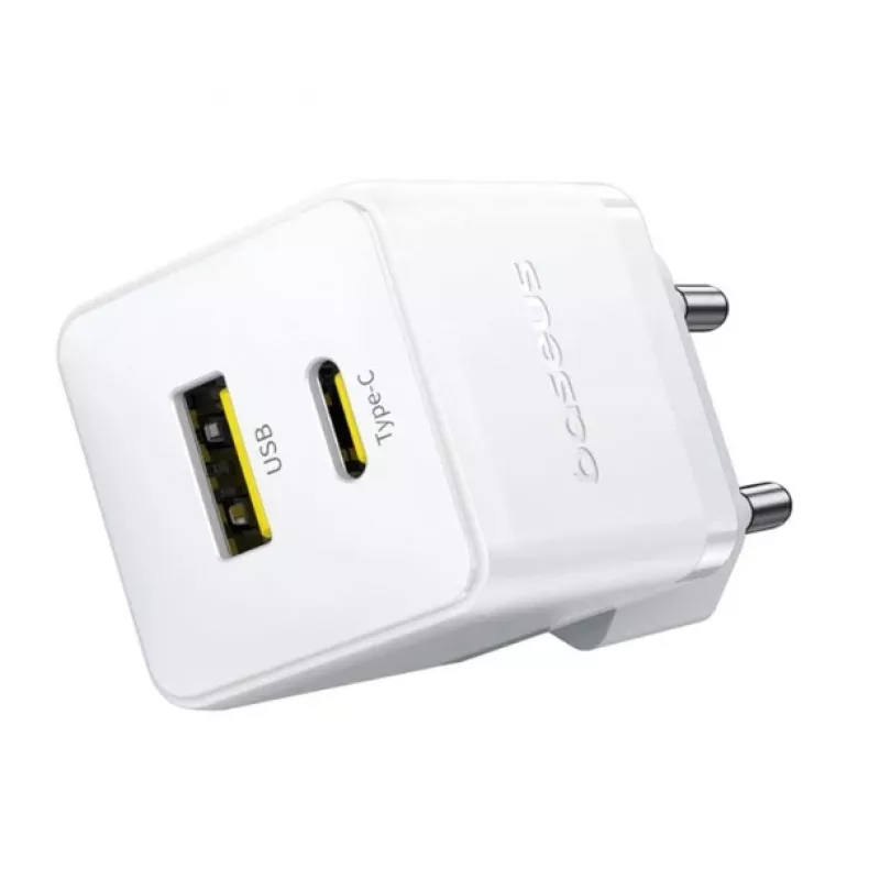 Baseus Palm 30W USB-C USB-A Wall Charger White EU Plug