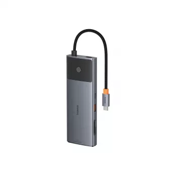 USB-C Hubs Baseus Metal Gleam II 10-in-1 HDMI USB-A USB-C RJ45 SD/TF - Space Gray