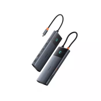 USB-C Hubs Baseus Metal Gleam II 10-in-1 HDMI USB-A USB-C RJ45 SD/TF - Space Gray