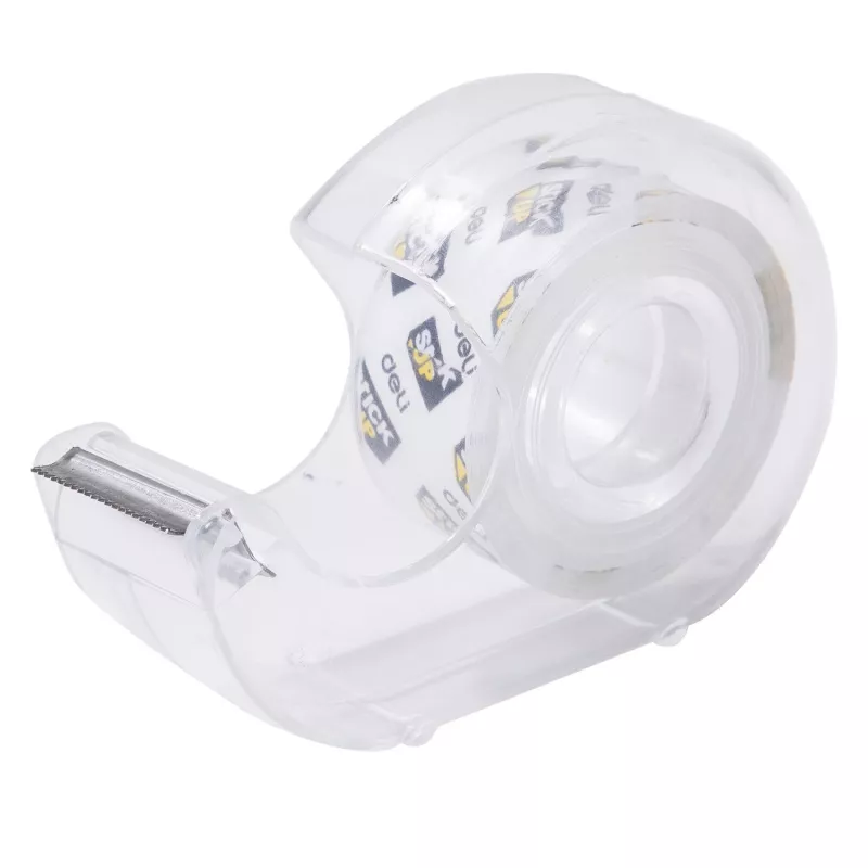 Deli caurspīdīga līmlente ar dozatoru D260804, 18 mm x 7 m