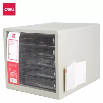 Deli Desk Drawer Unit 5 Drawers 27.5x34x26 cm Light Grey