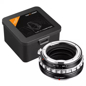 K&F Concept Nikon F (G/AF-S) uz Nikon Z stiprinājuma objektīva adapteris, Melns, Modelis KF06.369