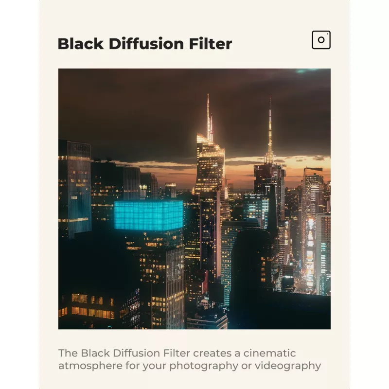 K&F Concept Black Diffusion 1/4 Filter 37mm
