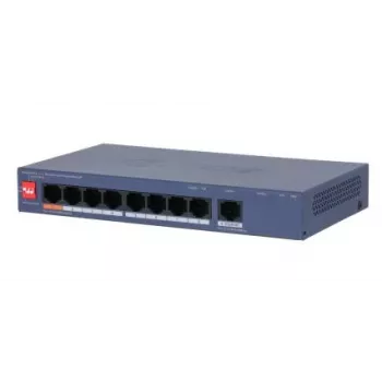 DAHUA CS4009-8ET1GT-60 Managed L2 Switch ar 8 PoE portiem un 1 Gigabit augšupsaiti, 60W PoE budžets