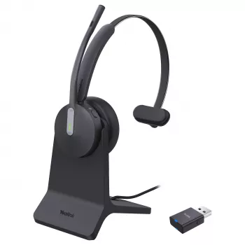 Yealink WH64 Hybrid Mono DECT/Bluetooth austiņas ar uzlādes statīvu