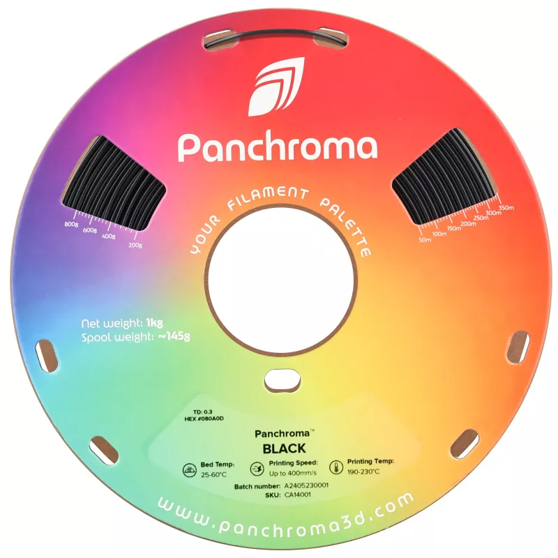 Polymaker Panchroma CoPE 3D printera filamenta rullis, 1.75 mm, 1 kg, melns