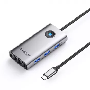 ORICO PW11 USB-C Docking Station 6-in-1, 3x USB-A 3.0, 1x USB-C 3.0, 1x USB-C PD 100W, 1x HDMI 4K 30Hz, Grey