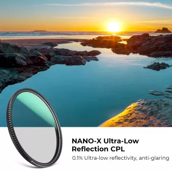 K&F Concept Nano-X Ultra-low Reflection Circular Polarizer Filter 46mm