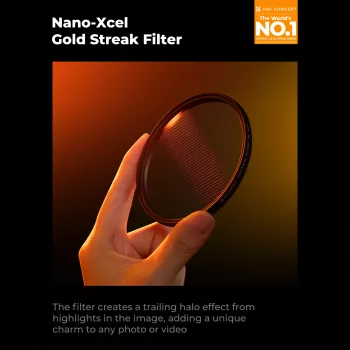 K&F Concept Nano-X MRC 72mm Gold Streak Anamorphic Effect Filter
