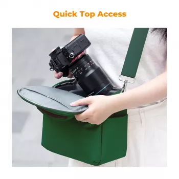 K&F Concept KF13.179V8 Camera Sling Bag Green - DSLR/Mirrorless/Drone/Gimbal