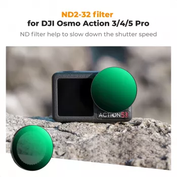 K&F Concept Nano-X Series Mainīgais ND Filtrs ND2-ND32 DJI Osmo Action 3/4/5 Pro