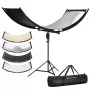 K&F Concept U-Shape 4-in-1 Curved Reflector 180x60cm ar statīvu un somu