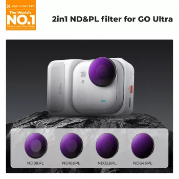 K&F Concept 4-Pack 2-in-1 ND/PL filtru komplekts ND8/PL, ND16/PL, ND32/PL, ND64/PL Insta360 GO Ultra, SKU.1673