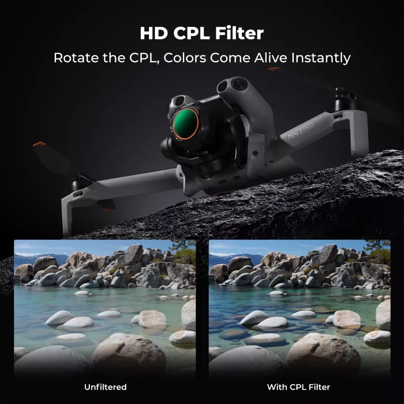 K&F Concept Circular Polarizer CPL Filter for DJI Mini 5 Pro Drone (KF02.0002)