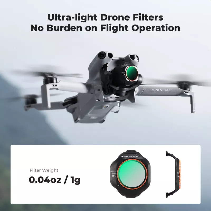 K&F Concept Circular Polarizer CPL Filter for DJI Mini 5 Pro Drone (KF02.0002)