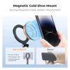 KF Magnetic MagSafe Phone Mount ar 1/4 inch vītni un Cold Shoe - Melns (KF31.196)