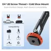 KF Magnetic MagSafe Phone Mount ar 1/4 inch vītni un Cold Shoe - Melns (KF31.196)