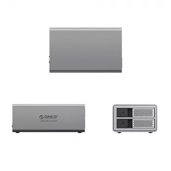 ORICO 9828RU3 2-Bay RAID DAS Enclosure for 2.5/3.5 inch SATA HDD/SSD, USB 3.0, Grey