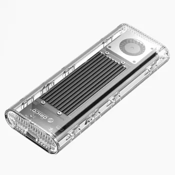 ORICO TCM2-G20 M.2 NVMe USB-C 3.2 20Gb/s Enclosure - Silver/Transparent