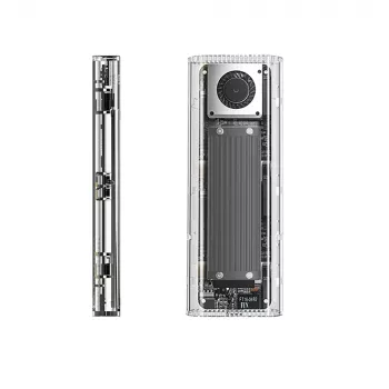ORICO TCM2-G20 M.2 NVMe USB-C 3.2 20Gb/s Enclosure - Silver/Transparent