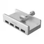 ORICO MH4PU Clamp-on USB Hub 4x USB-A 3.0 - Silver