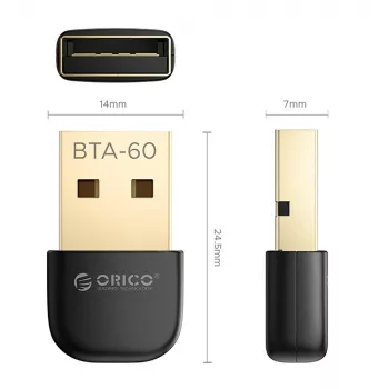 ORICO BTA-60 Bluetooth 6.0 USB adapteris, melns