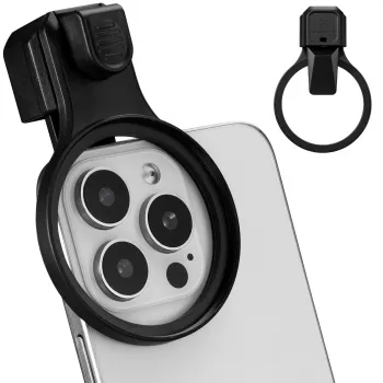 K&F Concept Smartphone Clip Mount 58mm filtru un objektīvu stiprinājums - Melns