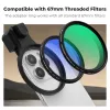 K&F Concept Smartphone Filter Clip 67mm Melns