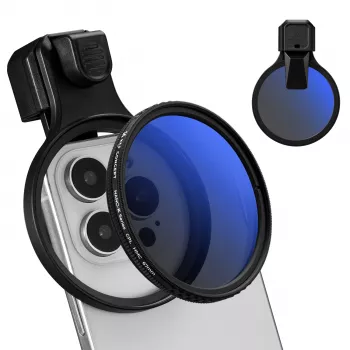 K&F Concept 67mm Circular Polarizer CPL Filter ar klipu viedtālruņiem - KF15.0027