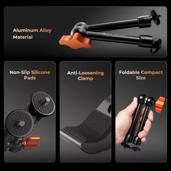 KF Magic Arm Super Clamp 1/4 3/8 Clamp 15-55mm Phone Holder Mount Kf31.131s2