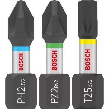 Bosch Skrūvgrieža Uzgaļu Komplekts PRO Impact PH2 PZ2 T20 T25 T30 x5 25 gab. (2608521U63)