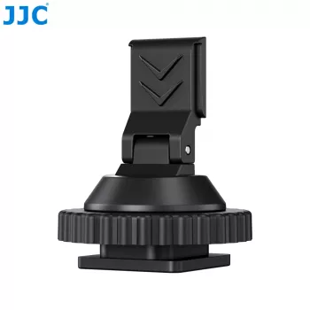 JJC HC-DMN Pārejas adapteris no zibspuldzes kurpītes uz 1/4 inch-20 vītni, melns