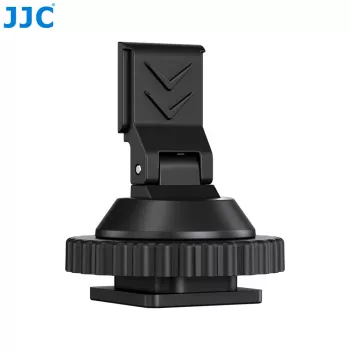 JJC HC-DMN Pārejas adapteris no zibspuldzes kurpītes uz 1/4 inch-20 vītni, melns