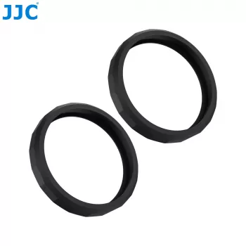 JJC 2x Silikona lēcu aizsarggredzens DJI Osmo Action 5 Pro / 4 / 3 (Melns)