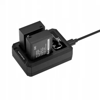 JJC Dual USB-C Lādētājs 2x Fujifilm NP-W126 / NP-W126S Akumulatoriem DCH-W126TC