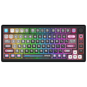Redragon K732MC-RGB-PRO Uranus Pro 82 75% Mehāniskā Tastatūra, Hot-Swappable, RGB, USB-C, Melna