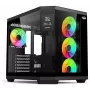 Redragon Vision ARGB GC-625-PRO Mid-Tower Gaming Case, Black, Tempered Glass, 4x120mm ARGB Fans