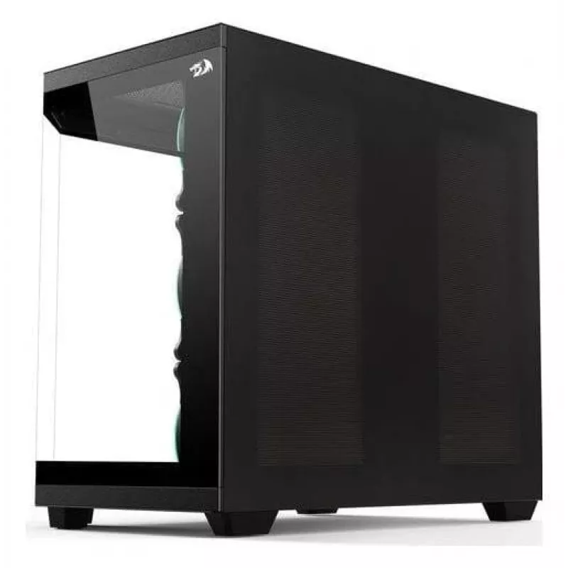Redragon Vision ARGB GC-625-PRO Mid-Tower Gaming Case, Black, Tempered Glass, 4x120mm ARGB Fans