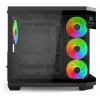 Redragon Vision ARGB GC-625-PRO Mid-Tower Gaming Case, Black, Tempered Glass, 4x120mm ARGB Fans