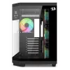 Redragon Vision ARGB GC-625-PRO Mid-Tower Gaming Case, Black, Tempered Glass, 4x120mm ARGB Fans