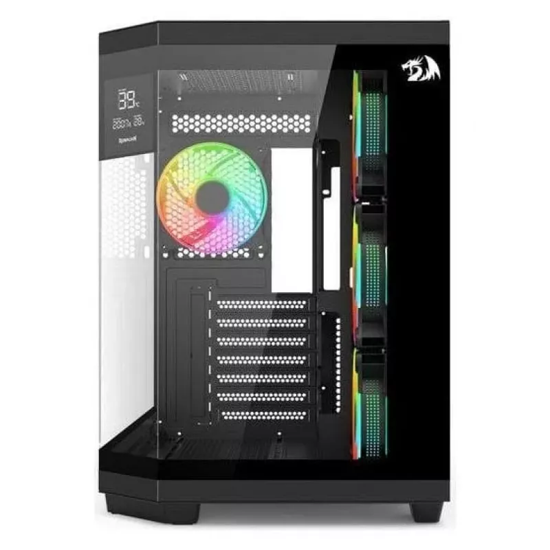 Redragon Vision ARGB GC-625-PRO Mid-Tower Gaming Case, Black, Tempered Glass, 4x120mm ARGB Fans