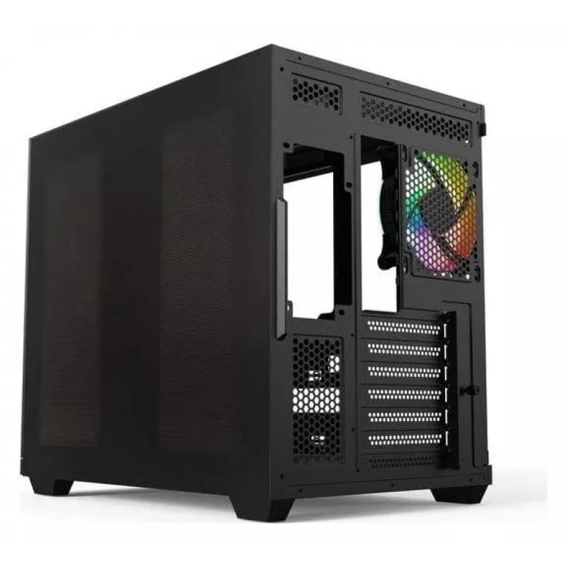 Redragon Vision ARGB GC-625-PRO Mid-Tower Gaming Case, Black, Tempered Glass, 4x120mm ARGB Fans