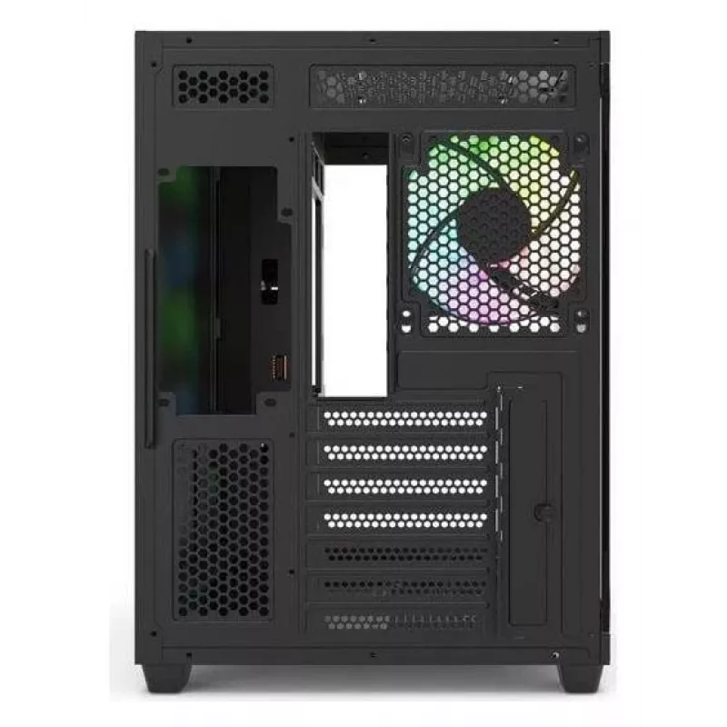 Redragon Vision ARGB GC-625-PRO Mid-Tower Gaming Case, Black, Tempered Glass, 4x120mm ARGB Fans